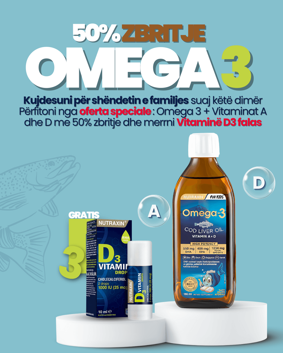 Main Picture of Omega 3 + Vitaminë D3 Gratis